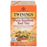 Twinings Pure Rooibos Red Herbal Tea Bags, Naturally Caffeine Free, 20 Count