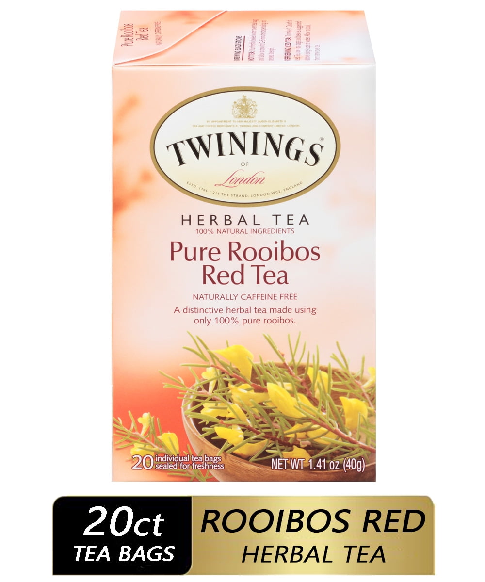 Kommunist Græsse Disse Twinings Pure Rooibos Red Herbal Tea Bags, Caffeine Free, 20 Count Box -  Walmart.com