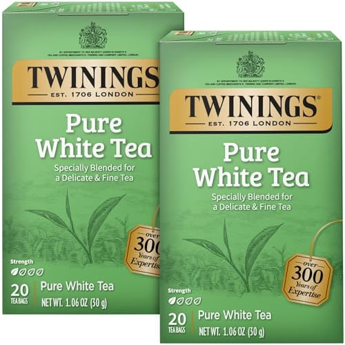 Twinings Pure White Tea Bags Delicate Caffeinated Tea Made from Fresh