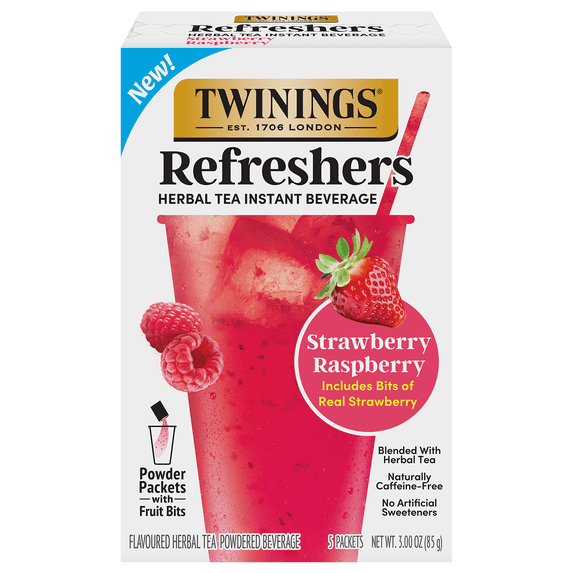 Twinings Strawberry Raspberry Refresher Herbal Tea Bags, 3 oz 5ct ...