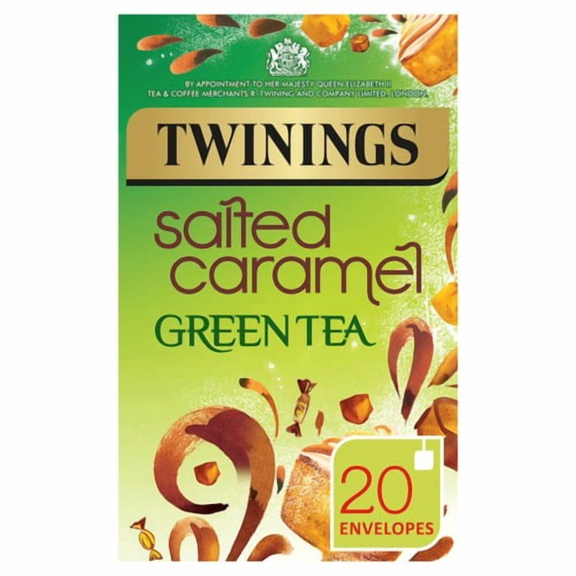 Twinings Salted Caramel Green Tea 20's, British Import (Pack of 3)