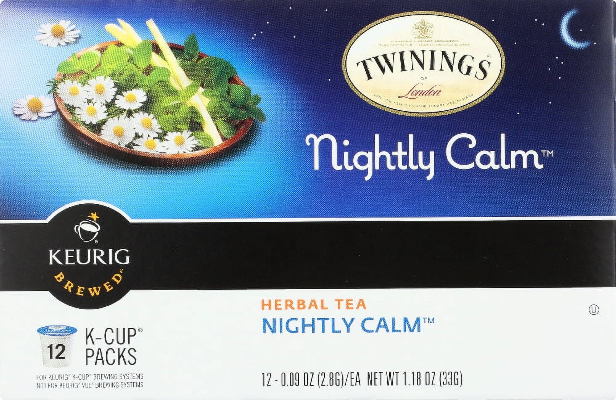 Twinings of London Nightly Calm Herbal Tea KCups for Keurig, 12 Count