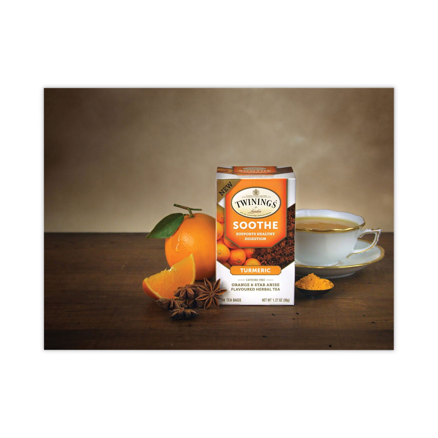 Twinings Soothe Decaf Orange and Star Anise Herbal Tea Bags, 0.07 oz