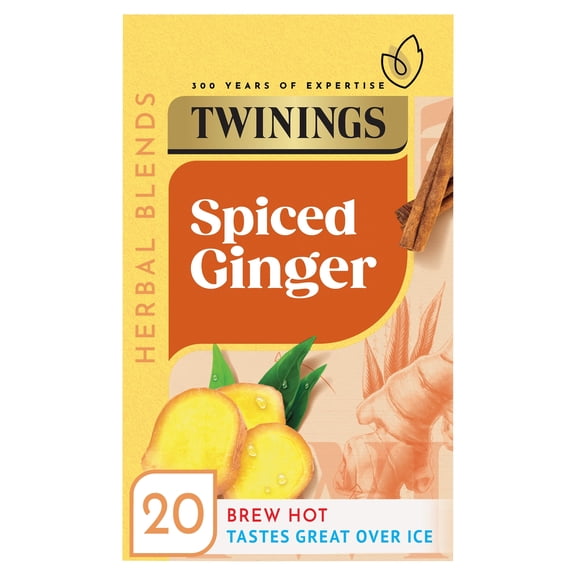 Twinings Spiced Ginger Tea Bags 20 Pack 35g, Imported from Britain