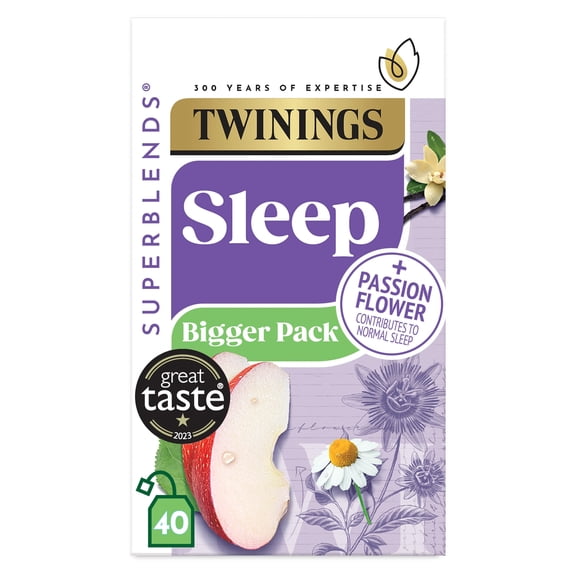 Twinings Sprbds Sleep Spiced Apple 40 Teabags 60G, Imported from Britain