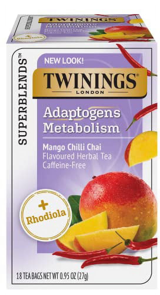 Twinings Superblends Adaptogens Metabolism with Rhodiola, Mango Chili
