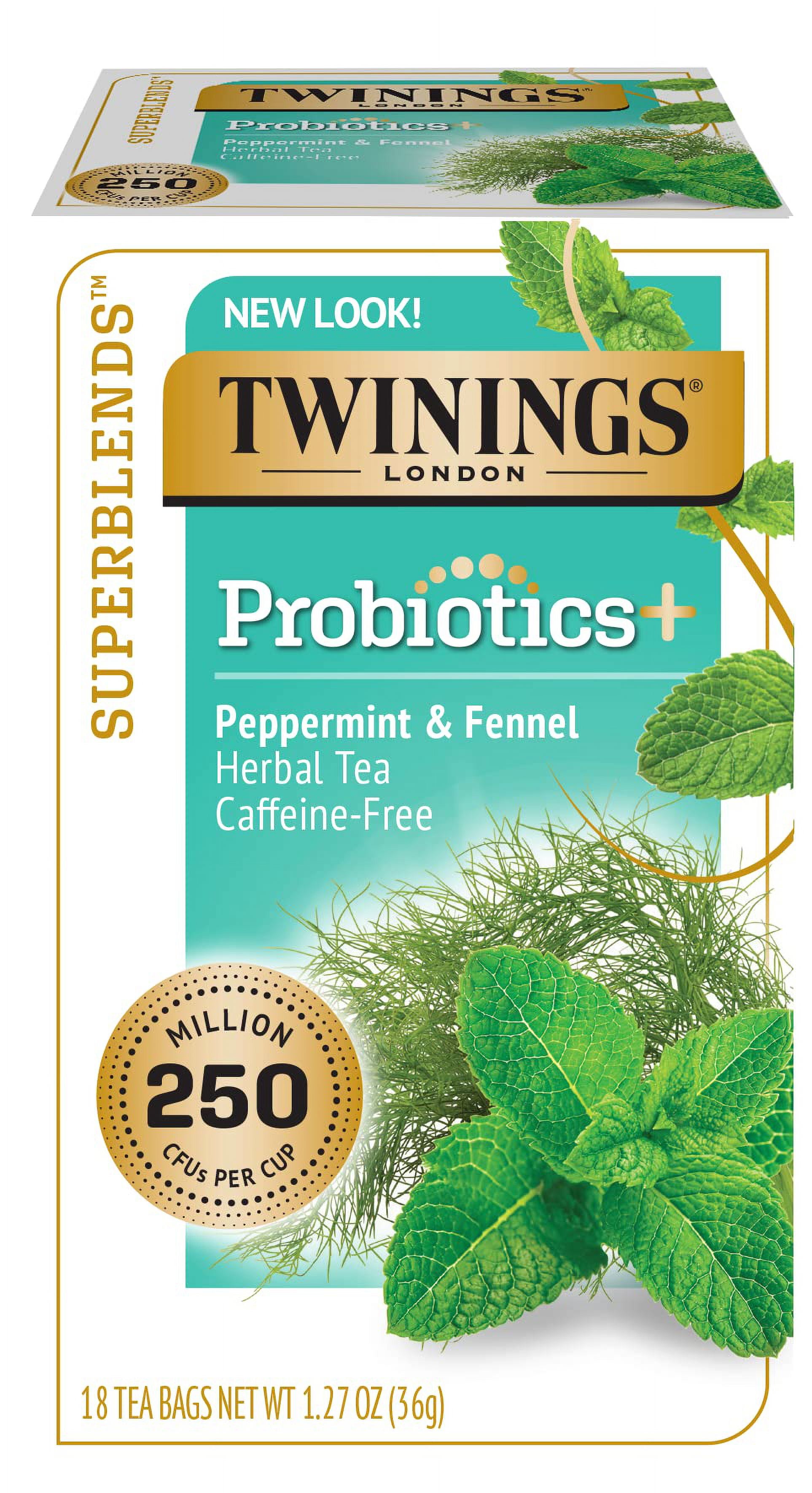 Twinings Superblends Probiotics+ Peppermint & Fennel Decaf Herbal Tea