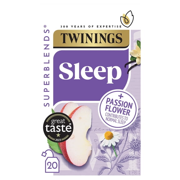 Twinings Superblends Sleep Spiced Apple & Vanilla 20 Tea Bags 30g, Imported from Britain