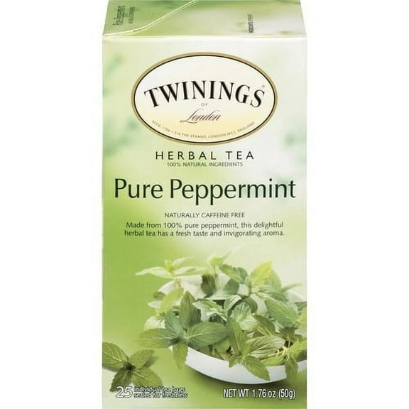 Twinings, TWG09179, Pure Peppermint Herbal Tea, 25 / Box