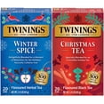 thumbnail image 1 of Twinings Holiday Sweet & Spicy Tea Variety 2-Pack – Caffeinated Christmas Tea and Caffeine-Free Winter Spice Herbal, Christmas Gift, 20 Tea Bags Ea, 1 of 9