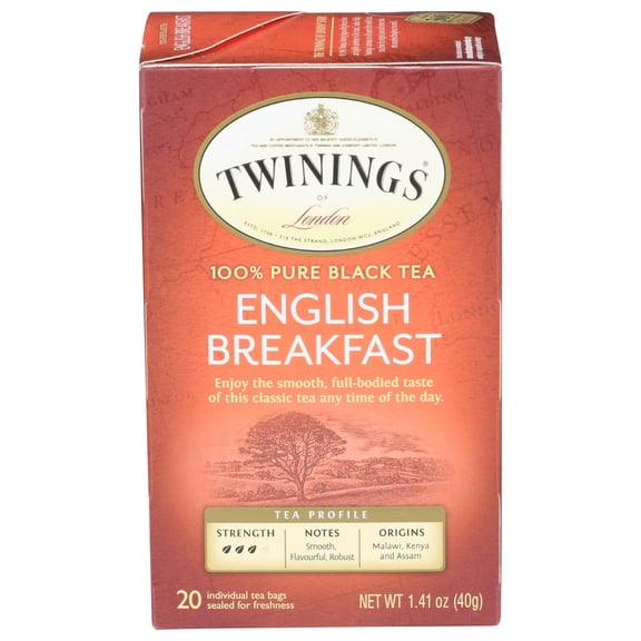 Twinings Tea From Grosvenor, Tea English Breakfast, 20 Count