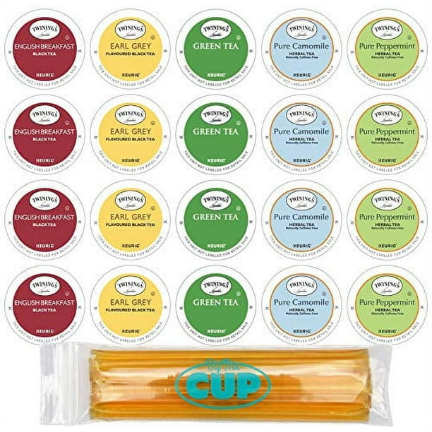 Twinings Tea Sampler Keurig K Cups Assortment 20 Count with 10 By The