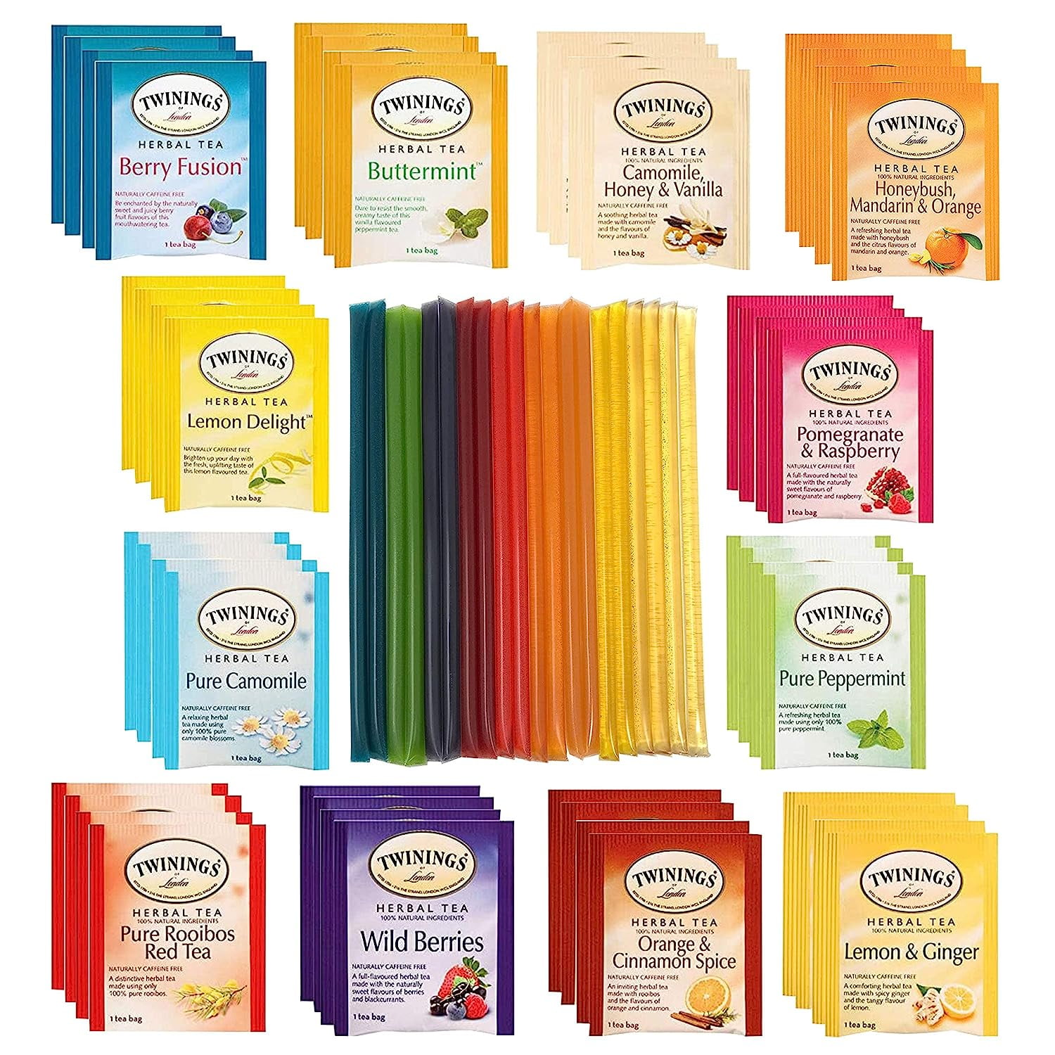 Twinings Tea Sampler Set 12 Flavors Assortment 48 Tea Bags with 20