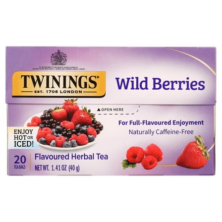 Twinings of London Wild Berries Herbal 20 ct Tea Bags 1.41 oz. Box