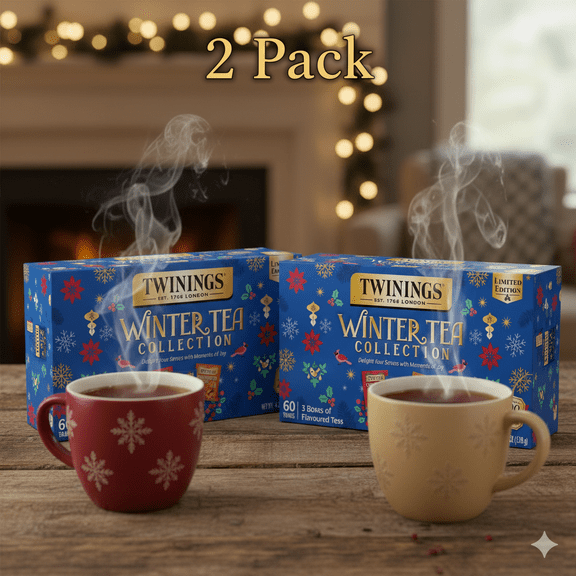 Twinings Winter Tea Collection Gift Set, 3 Boxes 60 Count -2 Packs