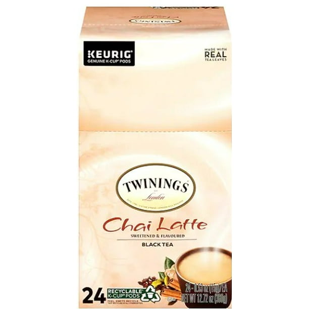 Twinings of London Chai Latte Sweetened Black Tea 24 ct KCup® Pods 12.72 oz. Box