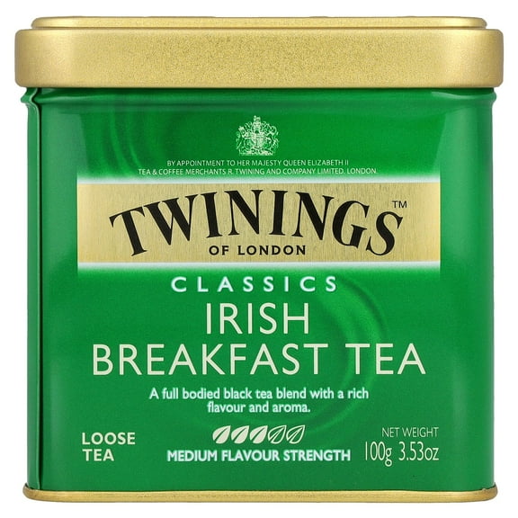 Twinings of London® Classics Irish Breakfast Loose Tea, 100g (3.53 oz), Full-Bodied Black Tea Blend