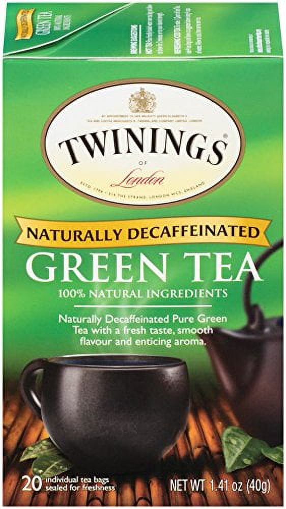 Twinings of London Decaffeinated Green Tea Bags, 20 Count (Pack of 6)