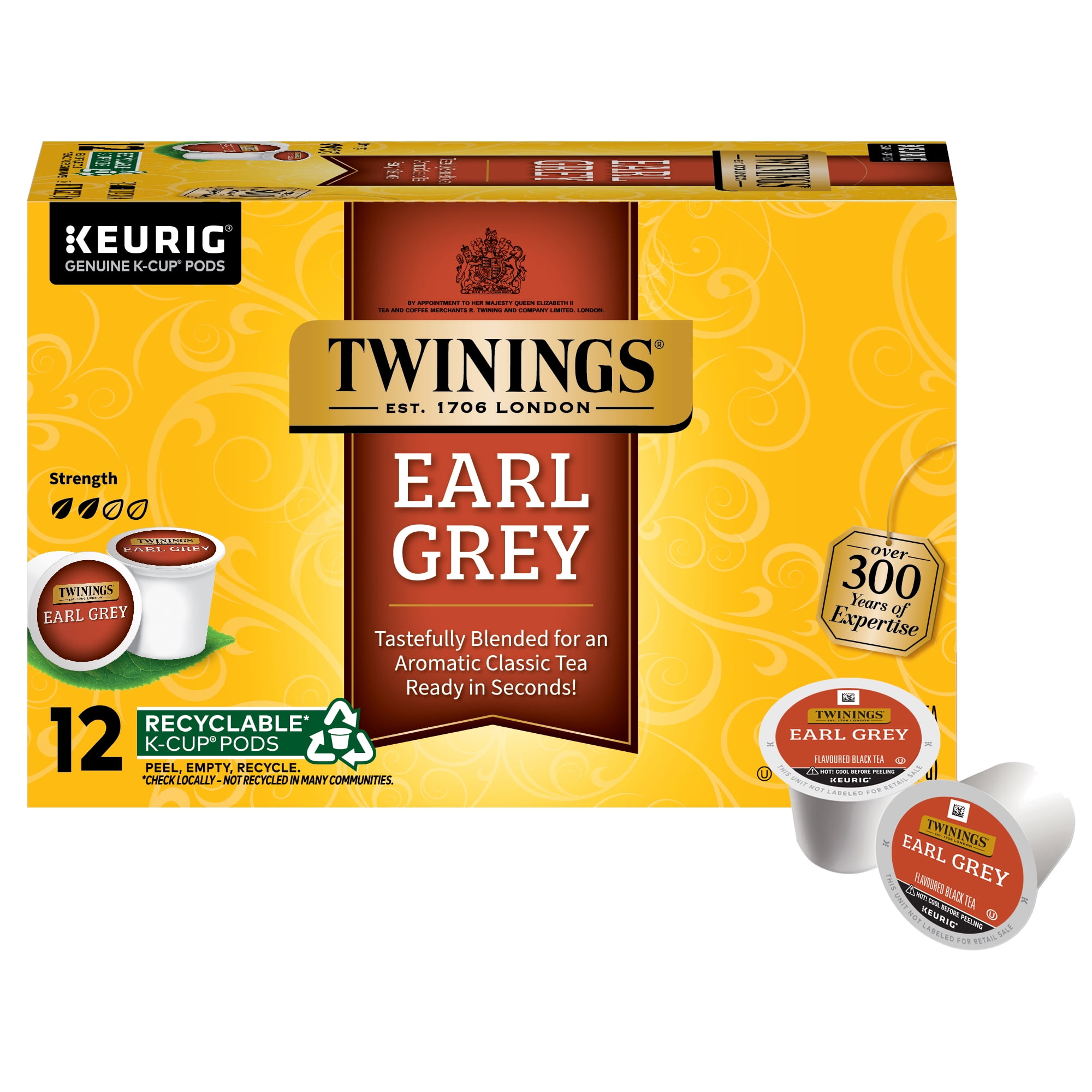 Twinings English Breakfast Black Tea Keurig Pods (12 Count)