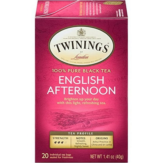 Twinings of London English Afternoon Tea Bags , 20 Ct., 1.41 oz., 6 Boxes