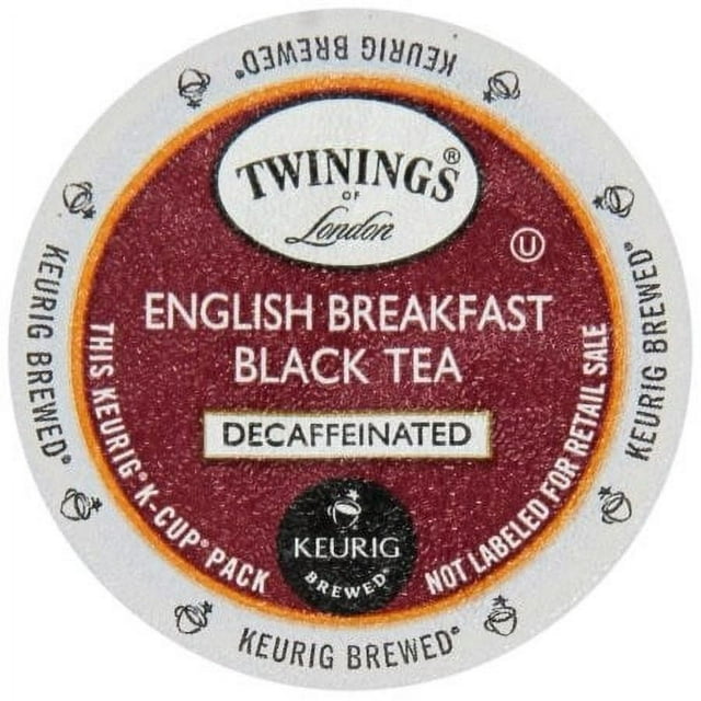 Twinings of London English Breakfast Black Tea Decaffeinated KCups for