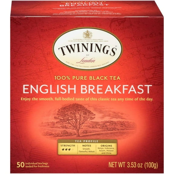 Twinings of London English Breakfast Tea Bags, 50 ct