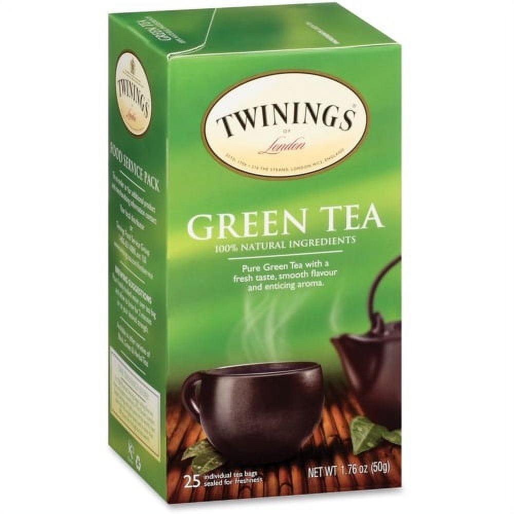 Twinings, Green Tea Bags, 25/Box, 1.76 oz, Bagged Green Tea