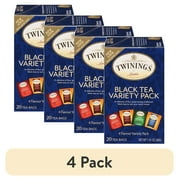 (4 pack) Twinings of London Variety Pack Black Tea Bags , 20 Ct., 1.41 oz.