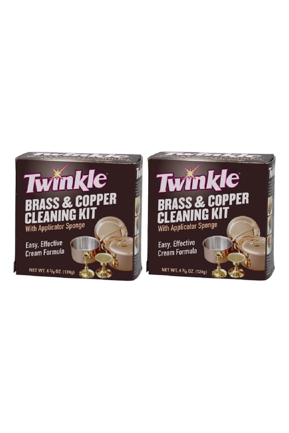 Twinkle Brass and Copper Cleaning Kit 4.38 oz, 2 Pack