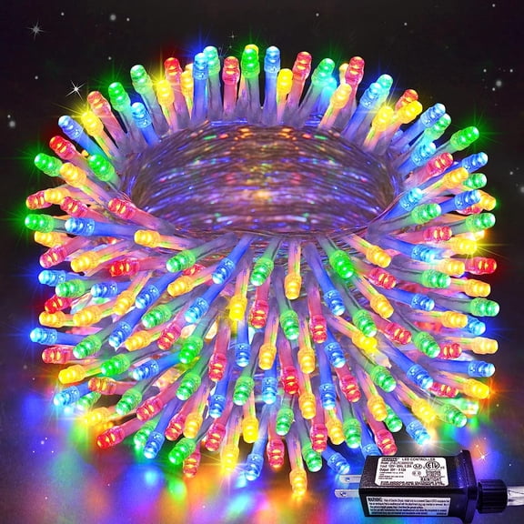 Twinkle Christmas Lights Indoor Outdoor Waterproof, Plug in Fairy Lights with 8 Modes, 33ft 100 LED String Lights for Tree Room Bedroom Wedding Decorations (Multicolor)