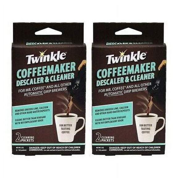 Twinkle Coffeemaker Descaler and Cleaner 2 Packets Each, 2 Pack