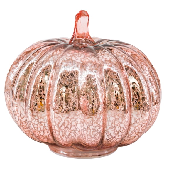 Twinkle Light Pumpkins, LED Sparkling Glass Timer Pumpkin Night Light for Fall Halloween Thanksgiving Decor, Battery Operated Starry Night Illuminated Decorations for Home Bedroom Bathroom
