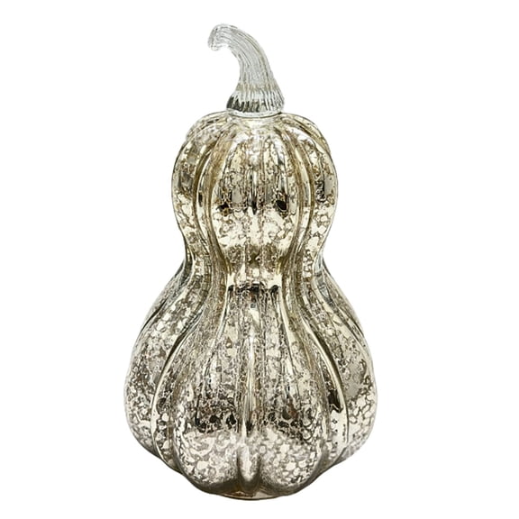 Glass Pumpkin Light with LED Twinkle Lights, Timer Battery Operated Fall Halloween Decorations for Indoor Home Decor, Thanksgiving Table Centerpiece, Bedroom Bathroom Mantel Night Light Decor