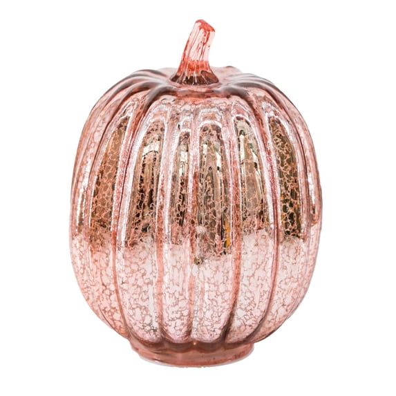Twinkle Light Pumpkins, LED Sparkling Glass Timer Pumpkin Night Light for Fall Halloween Thanksgiving Decor, Battery Operated Starry Night Illuminated Decorations for Home Bedroom Bathroom