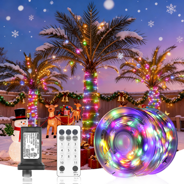 Twinkle Lights for Garden, 66FT 200LED Christmas Tree Lights with Remote, Color Changing, IP65 Christmas Tree, 11 Lighting Modes, Timer, for Indoor & Outdoor