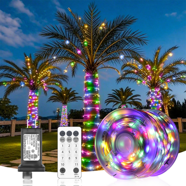 Twinkle Lights for Garden, 66FT 200LED Christmas Tree Lights with Remote, Color Changing, IP65 Christmas Tree, 11 Lighting Modes, Timer, for Indoor & Outdoor