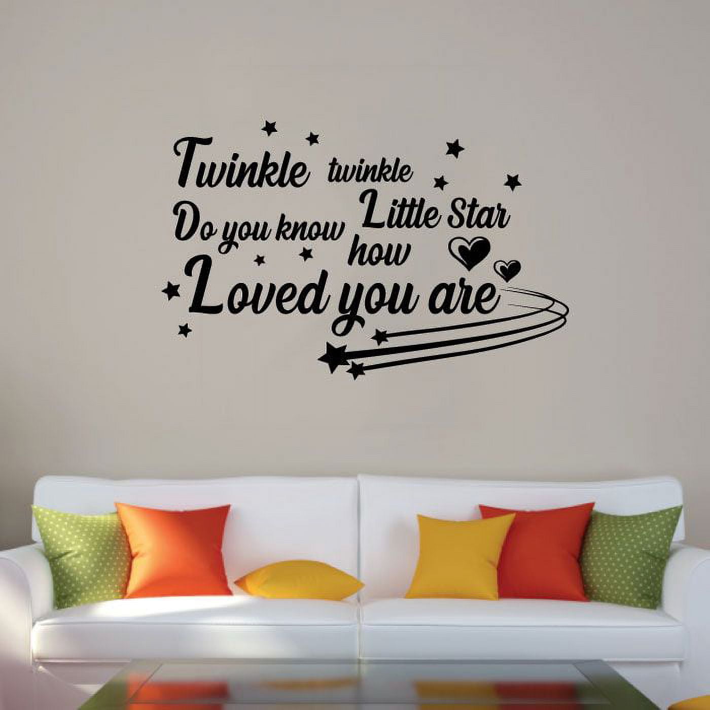 Twinkle Twinkle Little Star Wandaufkleber – Abziehbarer Dekor Für Kinderzimmer