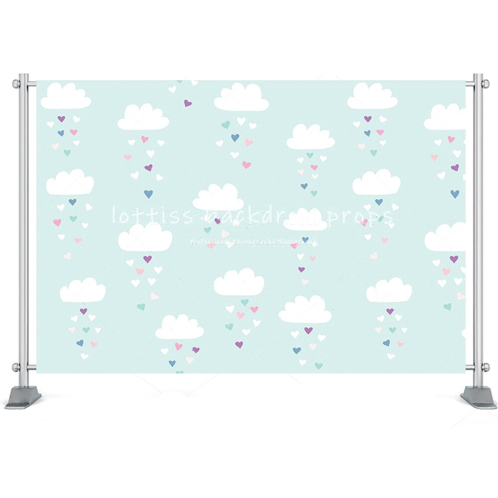 Moon Starry Sky Circle Happy Birthday Backdrop