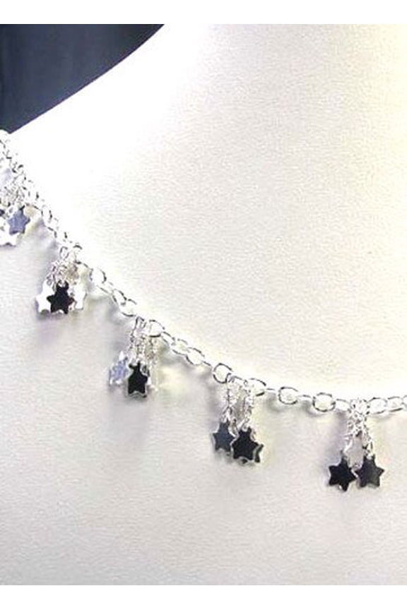 Twinkle Silver 5mm Star Charm Chain 6 inches 9405