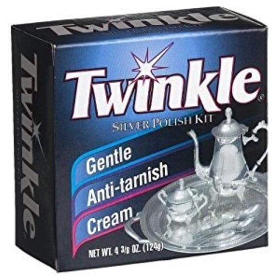 twinkle silver polish kit, gentle anti-tarnish cream 4.38 oz (pack of 6)