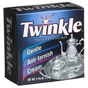 twinkle silver polish kit, gentle anti-tarnish cream 4.38 oz pack of 6