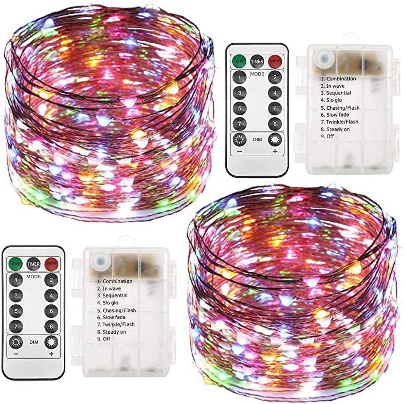 MEIMEI LIGHTING 5mm Christmas Lights Battery Operated 16ft 50 LED String  Lights with Remote Timer 8 …See more MEIMEI LIGHTING 5mm Christmas Lights