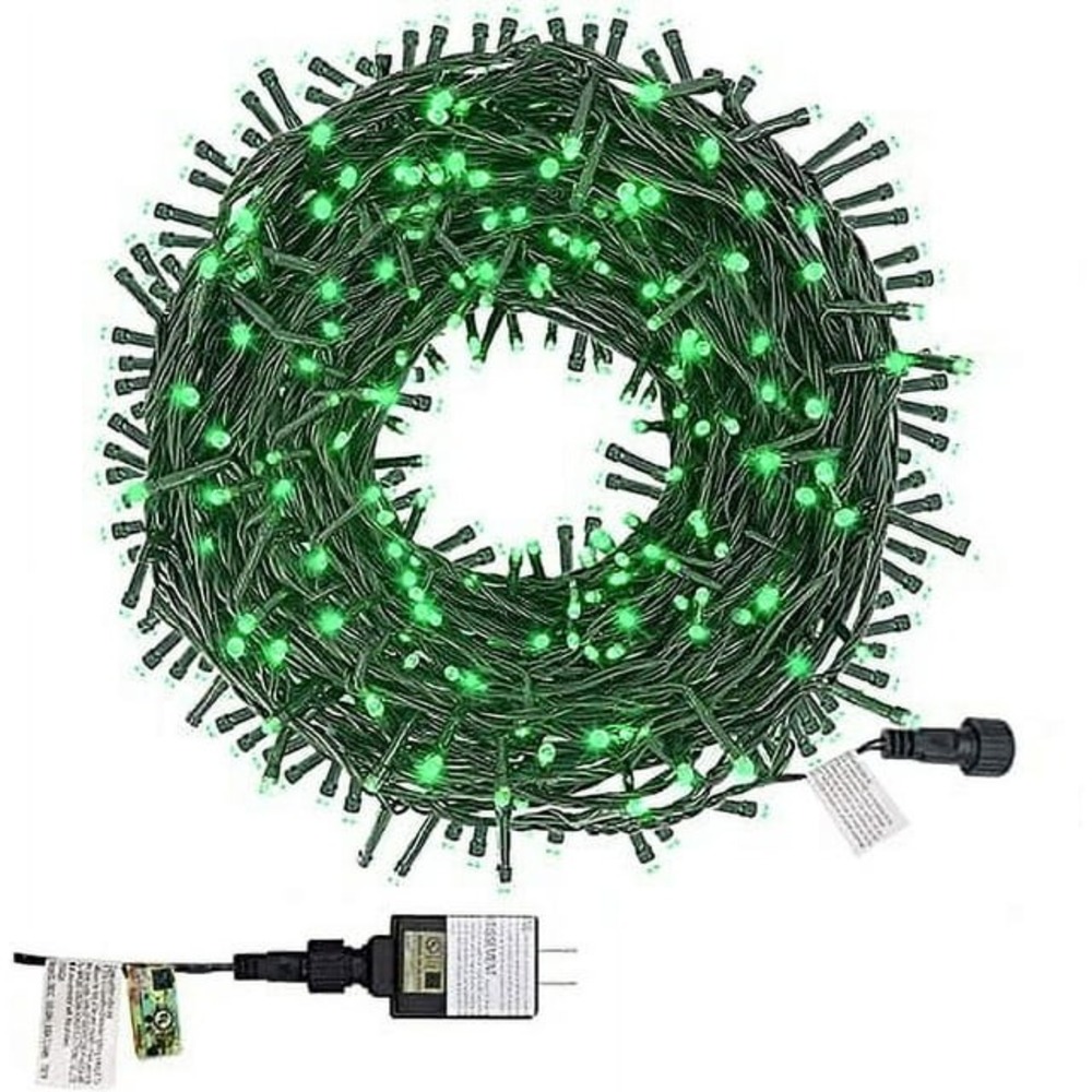 Twinkle Star 200 LED 66FT Christmas Fairy String Lights, St Patricks Day Lights with 8 Lighting Modes, Mini String Lights Plug in for Indoor Outdoor Halloween Garden Wedding Party Decoration, Green - image 1 of 8