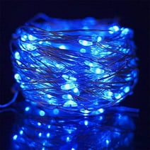 Twinkle Star 200 LED 67ft Halloween Fairy String Lights USB & Adapter Powered, Dimmable Control Starry Silver Wire Lights Home Lighting Indoor Outdoor Bedroom Wedding Christmas Party Decoration, Blue