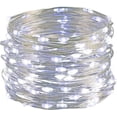 thumbnail image 1 of Twinkle Star Christmas Decoration Silver Wire Fairy String Lights, Christmas Lights, White, 33ft, 100 LEDs, 1-Pack, 1 of 6