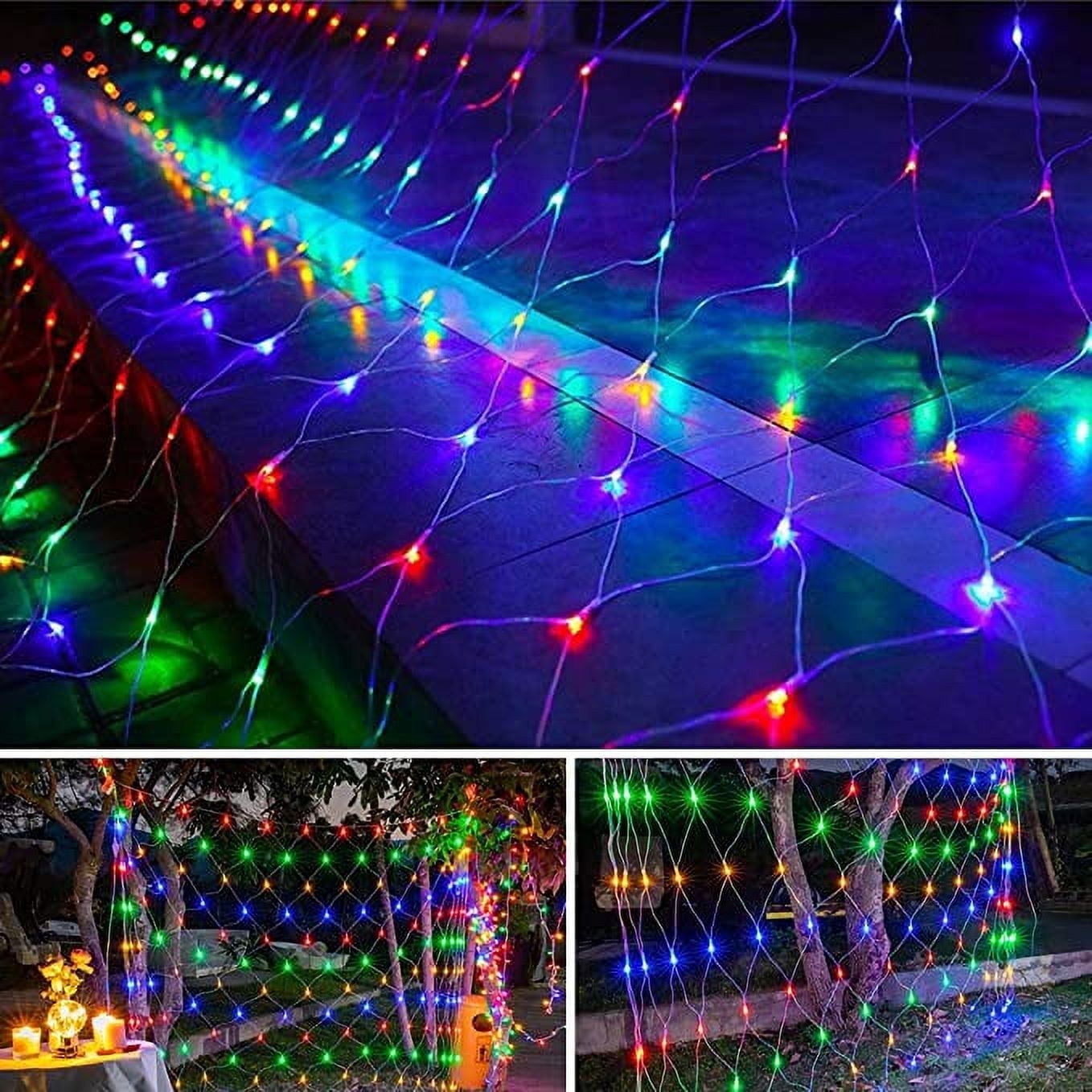 Twinkle Star 360 LEDs Net Lights 12ft x 5ft 8 Modes Colorful Party Decor Multi color Walmart