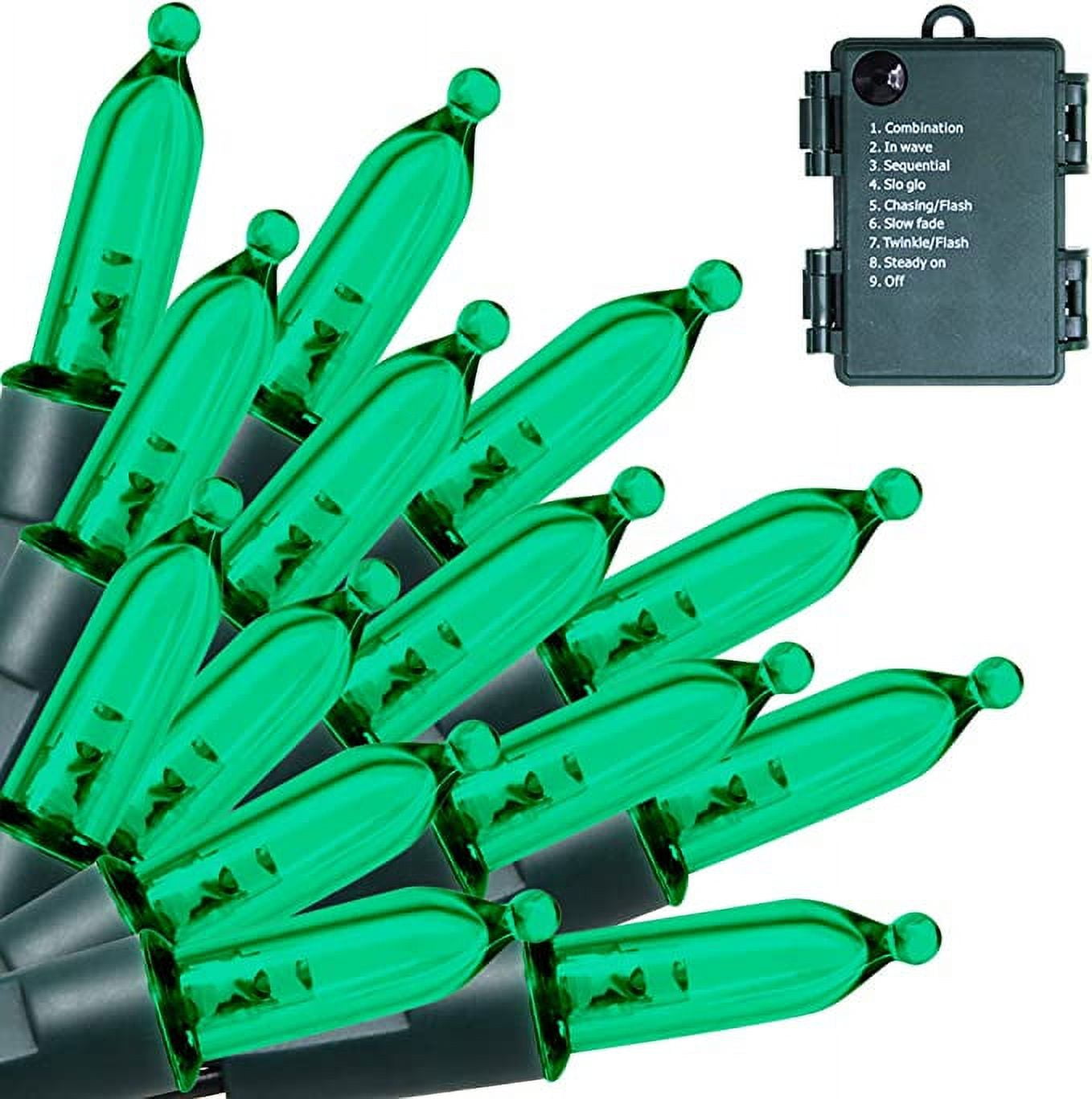 Twinkle Star 50 LED Battery Operated St Patricks Day Lights 16 ft Mini