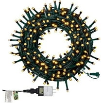Twinkle Star 66ft 200 LED Christmas String Lights, UL Safe Certified Outdoor Fairy Lights Plug in, Expandable Green Wire Clear Bulbs Mini Lights 8 Modes, Xmas Tree Wedding Party Decoration, Warm White