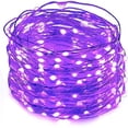 thumbnail image 1 of Twinkle Star Christmas Decoration Silver Wire Fairy String Lights, Christmas Lights, Purple, 33ft, 100 LEDs, 1-Pack, 1 of 6