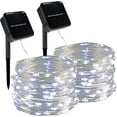 thumbnail image 1 of Twinkle Star Christmas Decorations 33’ Outdoor Solar String Lights, Solar Powered Christmas Lights, 8 Modes, 120 LED Bulbs, White, 2 Pack, 1 of 6